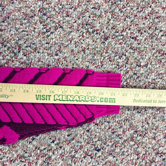 VTG 80s The Great American Sweater Co. Pink Purple 3D Chunky LS  Sweater M - Picture 12 of 12